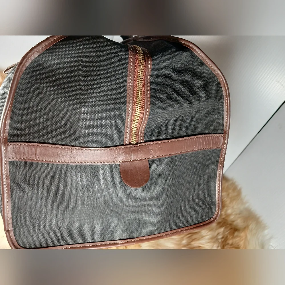 Dunhill Duffle Dark Chocolate Boston Brown Canvas Weekend/Travel